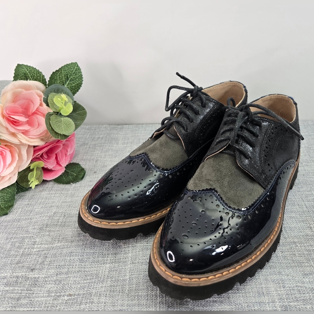 VANESSA WU Perforated‎ Derbies Women's Shoes Black Size 36 EU 5.5 US